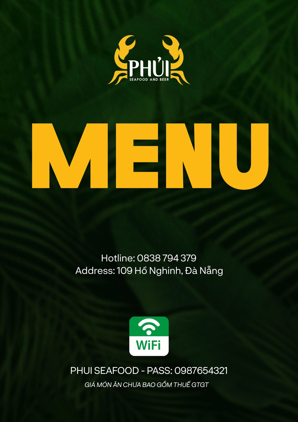 Bìa menu Phủi